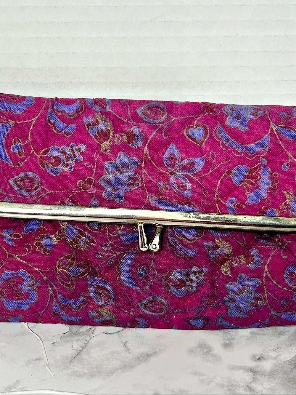 Floral Frame Clutch in Pink & Purple
